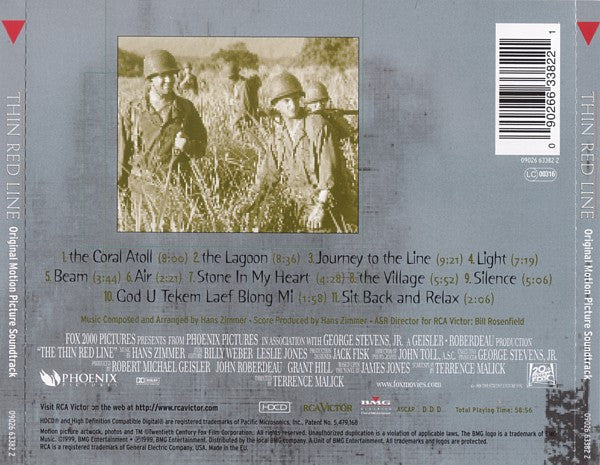 CD Hans Zimmer – The Thin Red Line Original Motion Picture Soundtrack - USADO